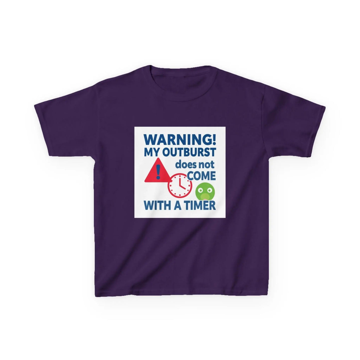 "Warning! My Outburst Does Not Come With A Timer" - Kids Autism Awareness T-Shirt Printify