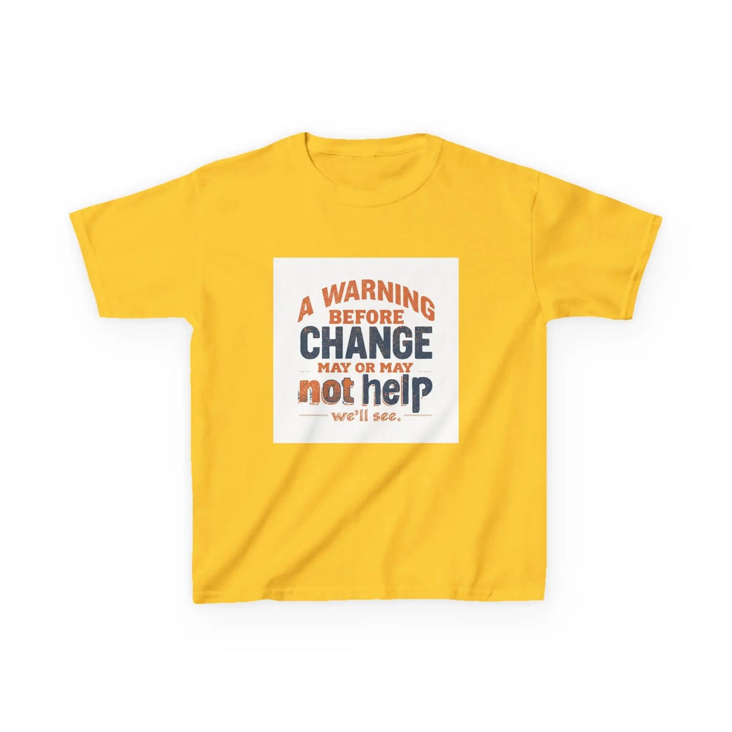 “A Warning Before Change May Or May Not Help” - Kids Autism Awareness T-Shirt Printify