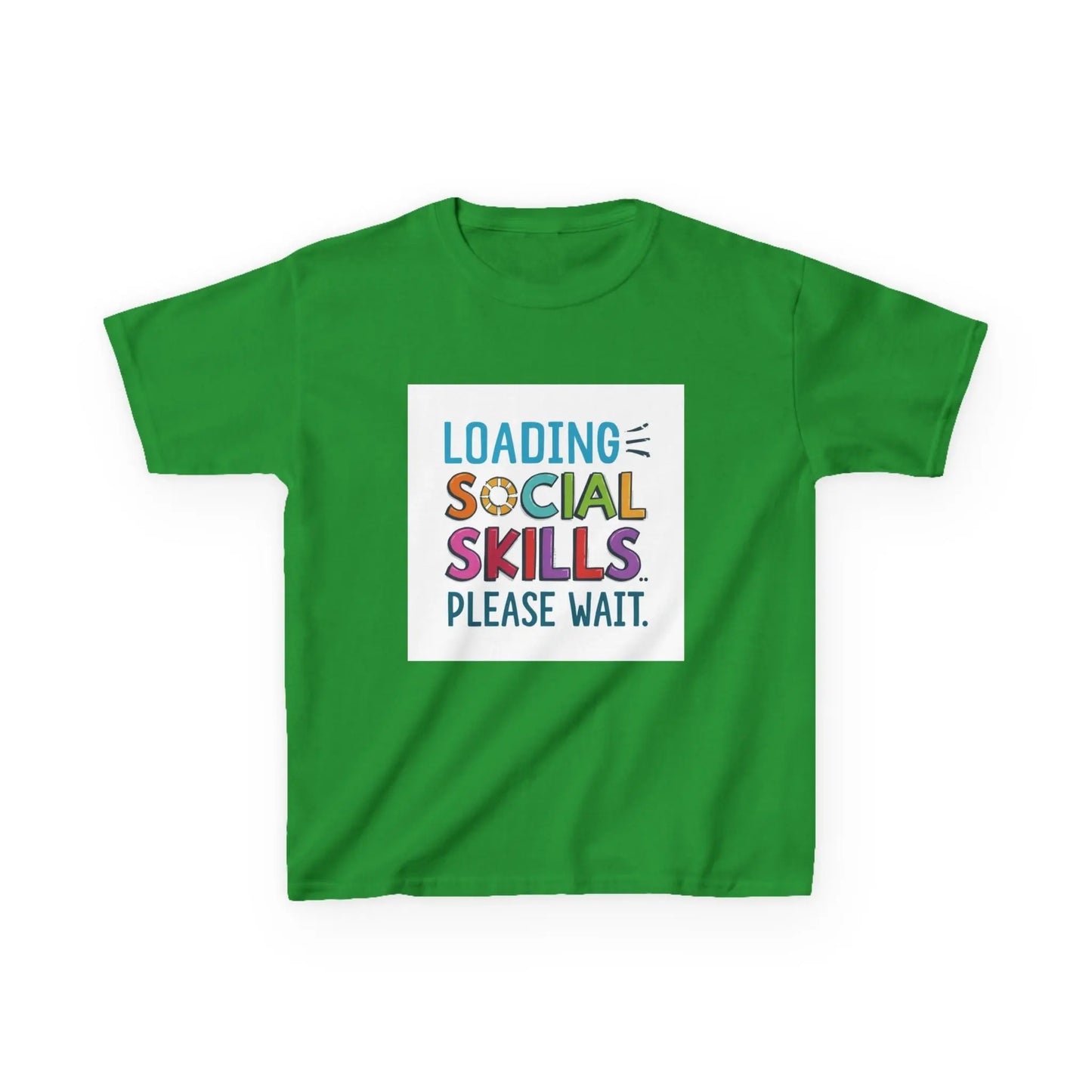 "Loading Social Skills Please Wait" - Kids Autism Awareness T-Shirt Printify