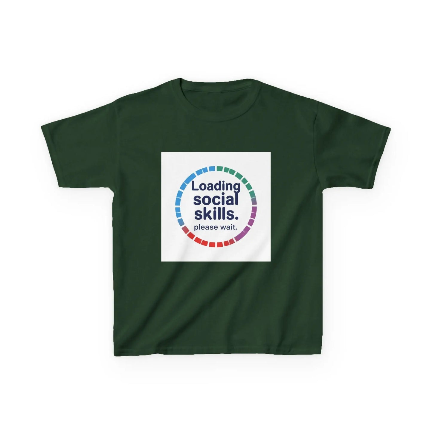 "Loading Social Skills. Please Wait." - Kids Autism Awareness T-Shirt Printify