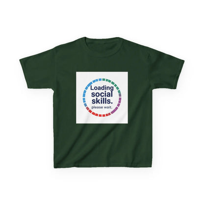 "Loading Social Skills. Please Wait." - Kids Autism Awareness T-Shirt Printify