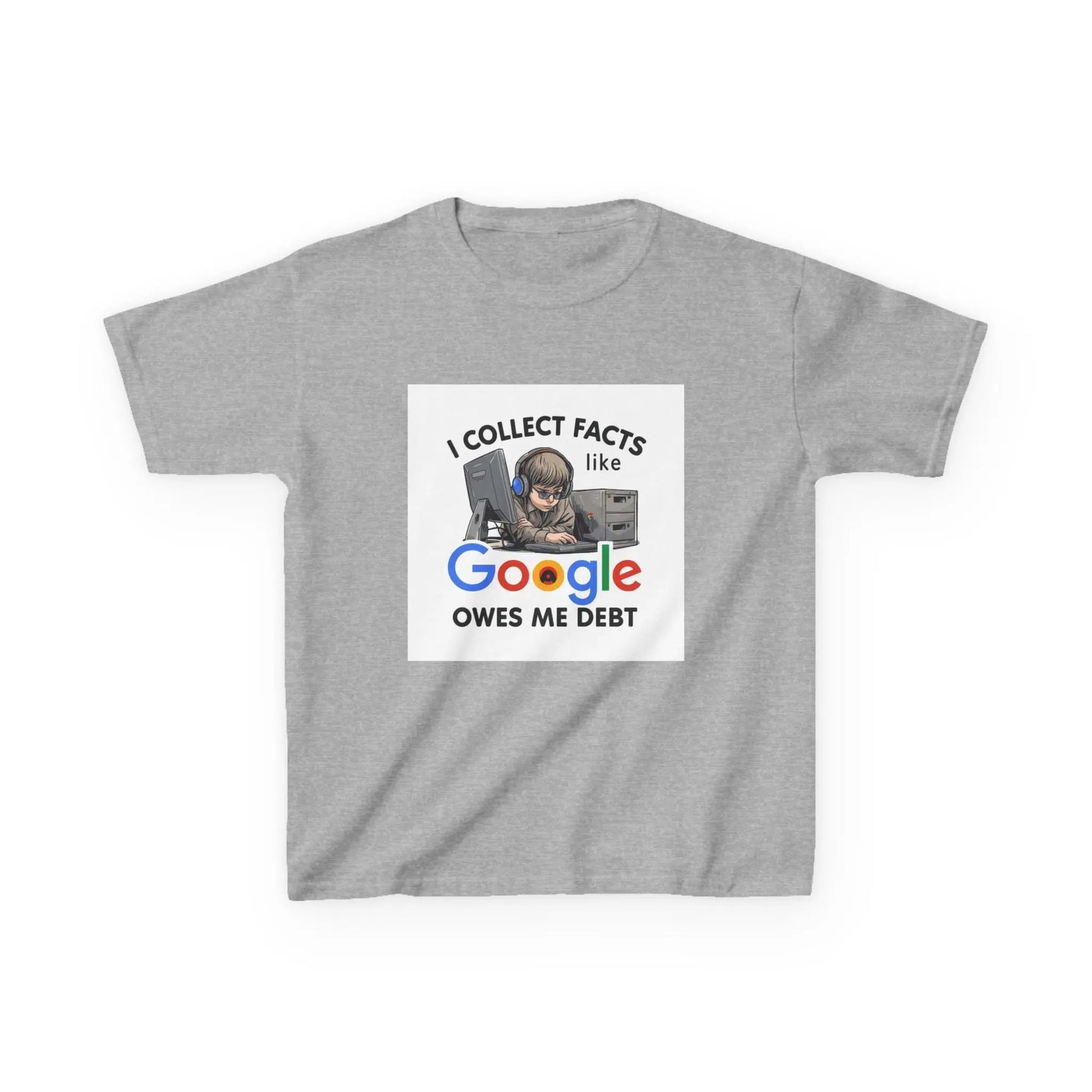 “I Collect Facts Like Google Owes Me Debt” - Kids Autism Awareness T-Shirt Printify