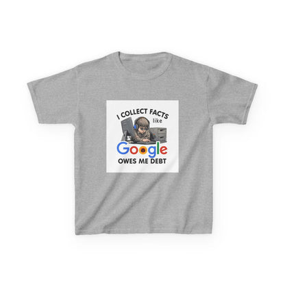 “I Collect Facts Like Google Owes Me Debt” - Kids Autism Awareness T-Shirt Printify