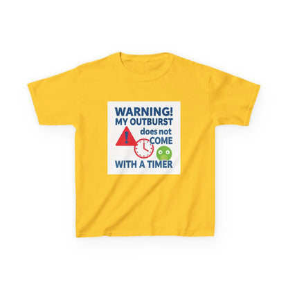 "Warning! My Outburst Does Not Come With A Timer" - Kids Autism Awareness T-Shirt Printify