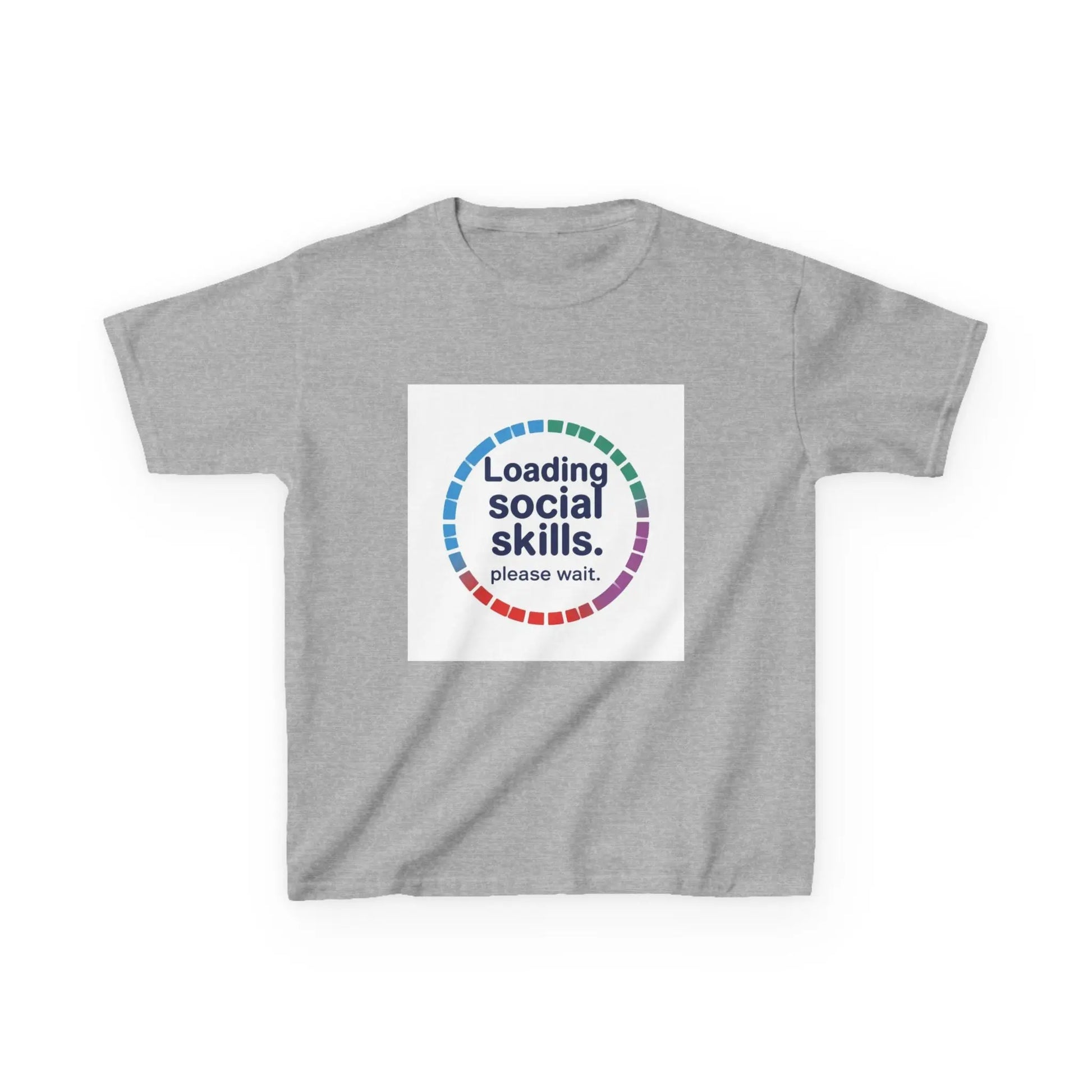 "Loading Social Skills. Please Wait." - Kids Autism Awareness T-Shirt Printify
