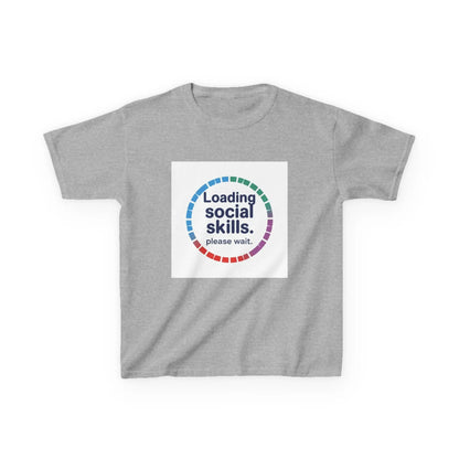 "Loading Social Skills. Please Wait." - Kids Autism Awareness T-Shirt Printify