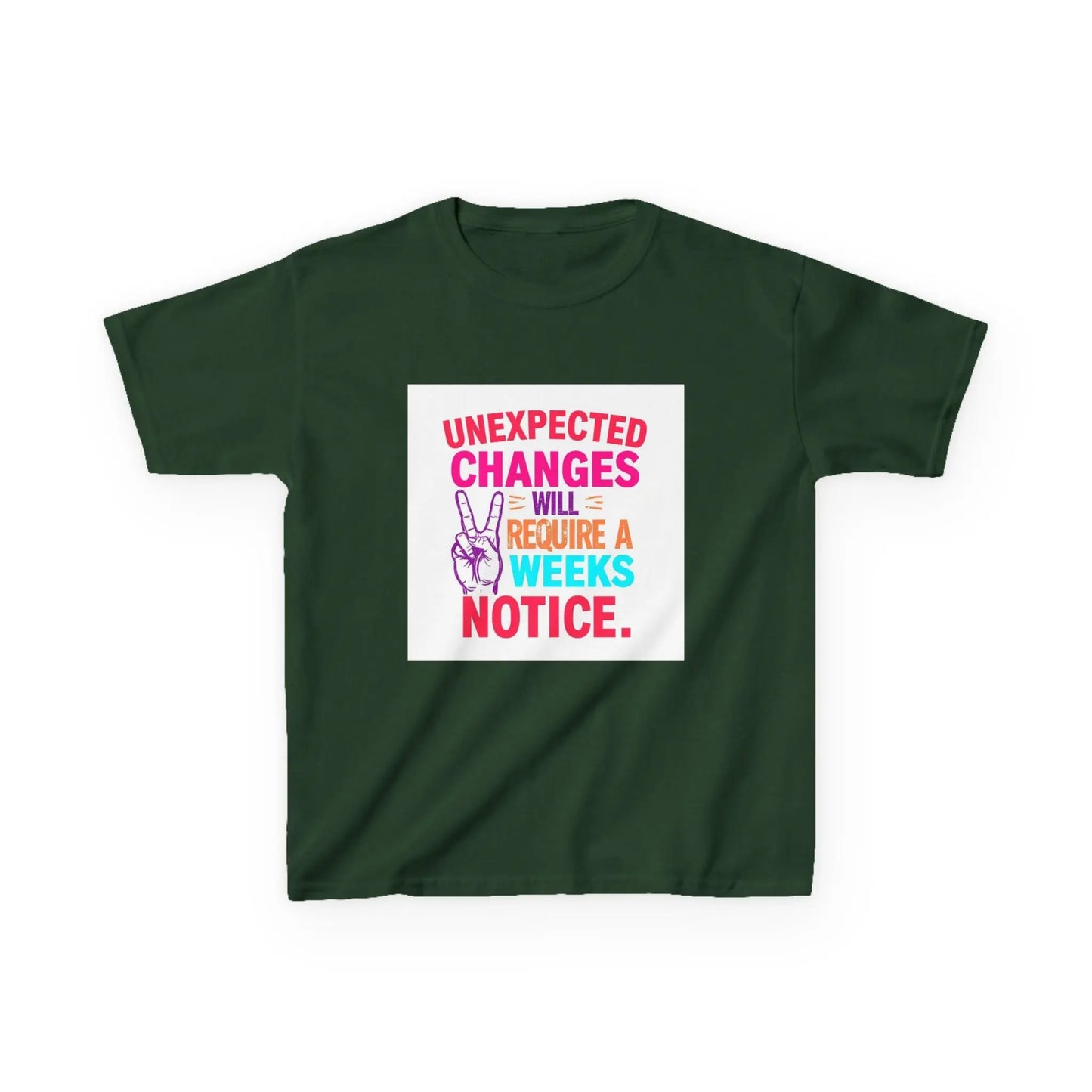 “Unexpected Changes Will Require A 2 Weeks Notice” - Kids Autism Awareness T-Shirt Printify
