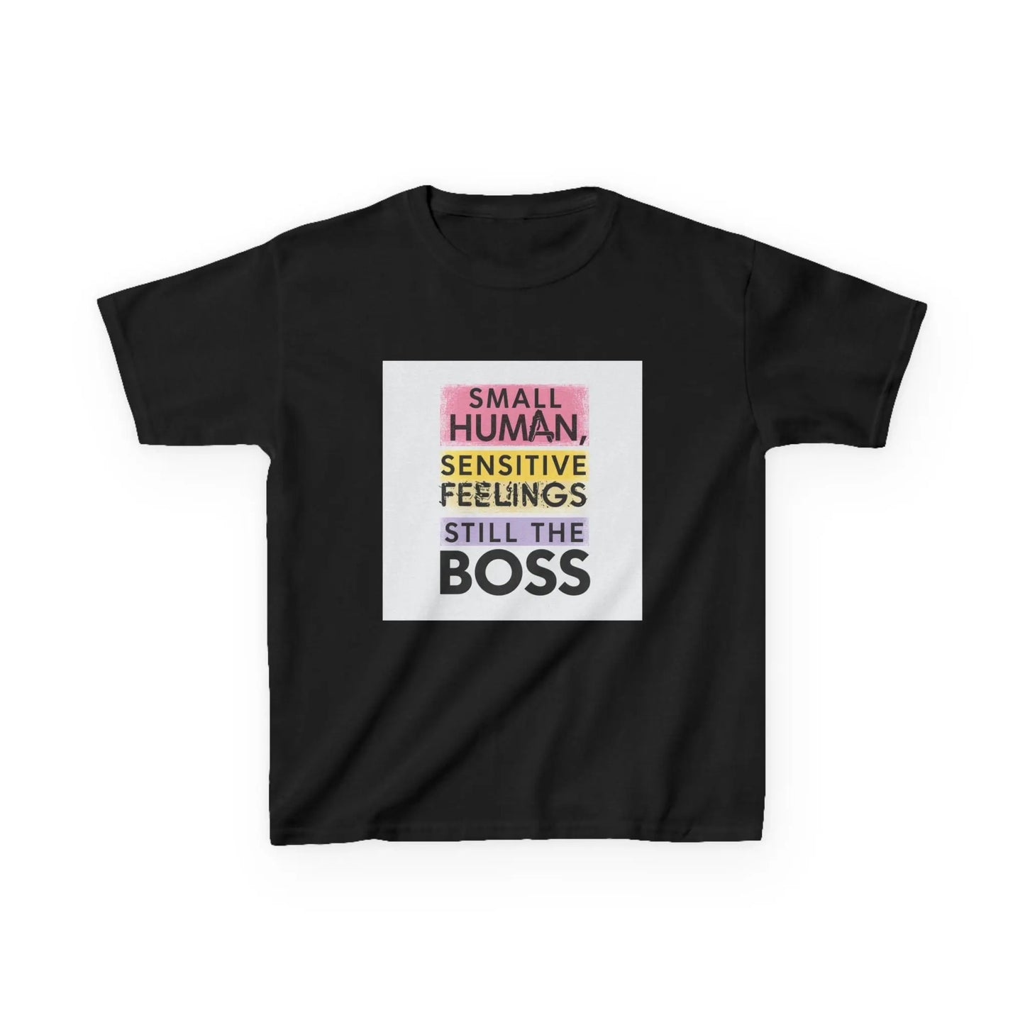 "Small Human, Sensitive Feelings, Still the Boss" - Kids Autism Awareness T-Shirt Printify