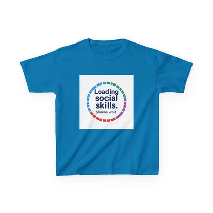 "Loading Social Skills. Please Wait." - Kids Autism Awareness T-Shirt Printify