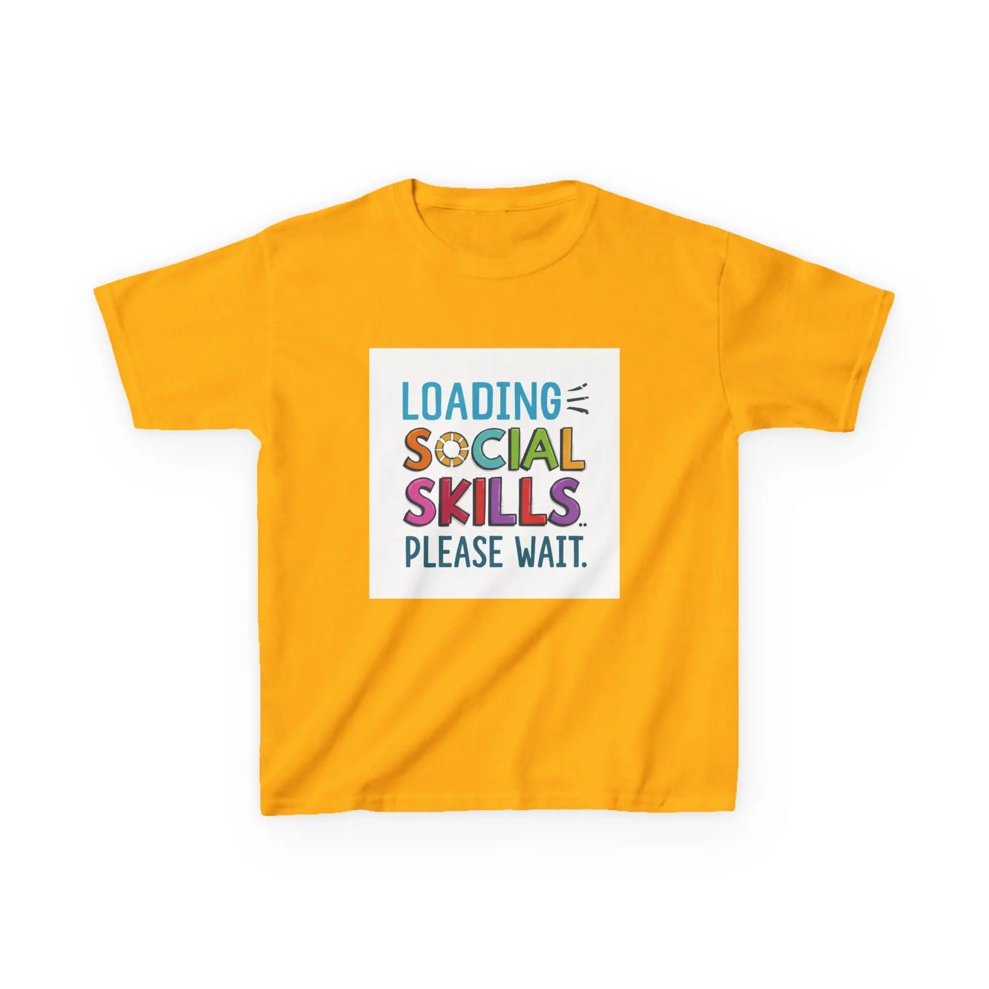 "Loading Social Skills Please Wait" - Kids Autism Awareness T-Shirt Printify