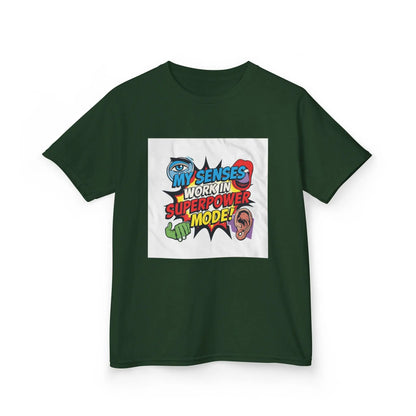 "My Senses Work In Superpower Mode" - Kids Autism Awareness T-Shirt Printify