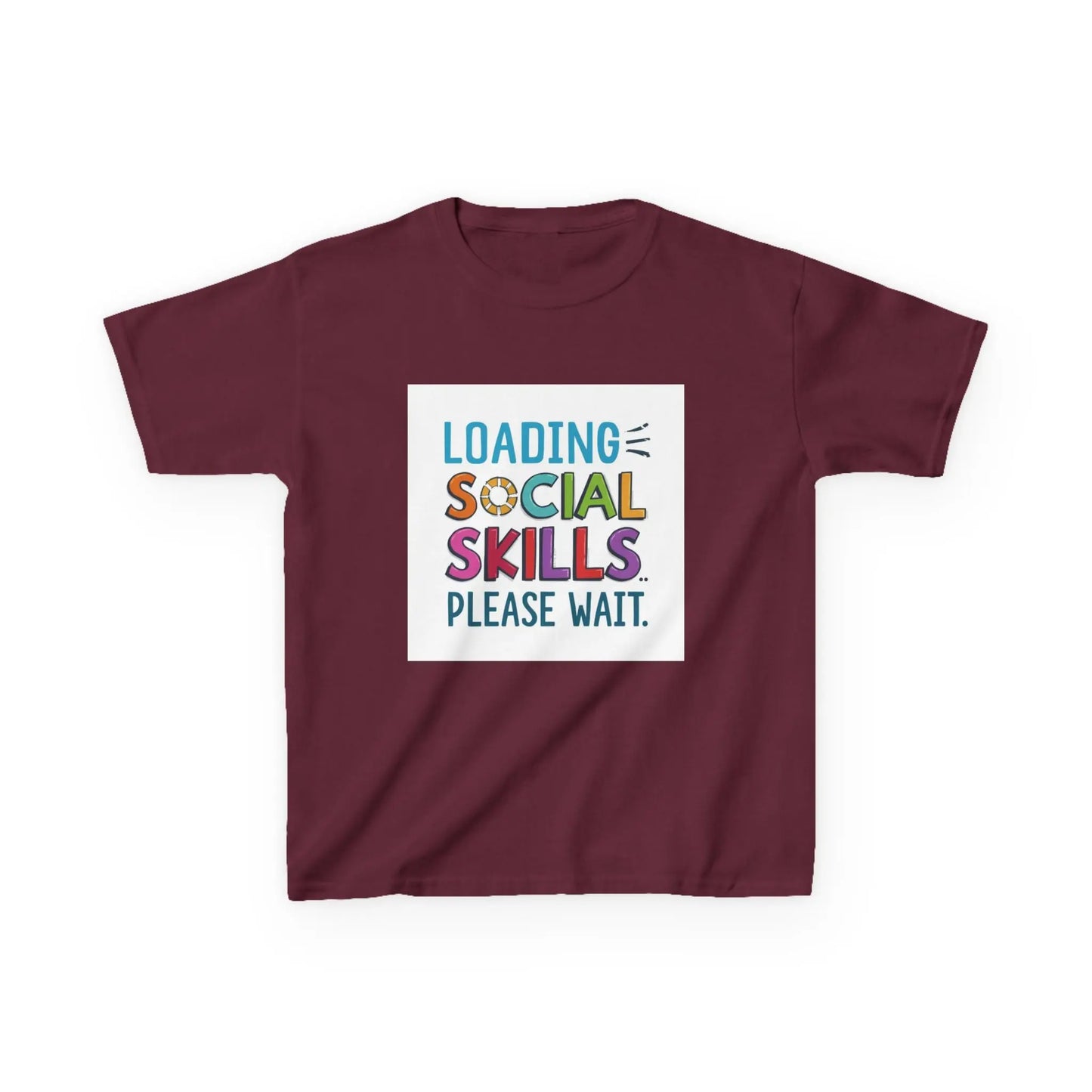 "Loading Social Skills Please Wait" - Kids Autism Awareness T-Shirt Printify