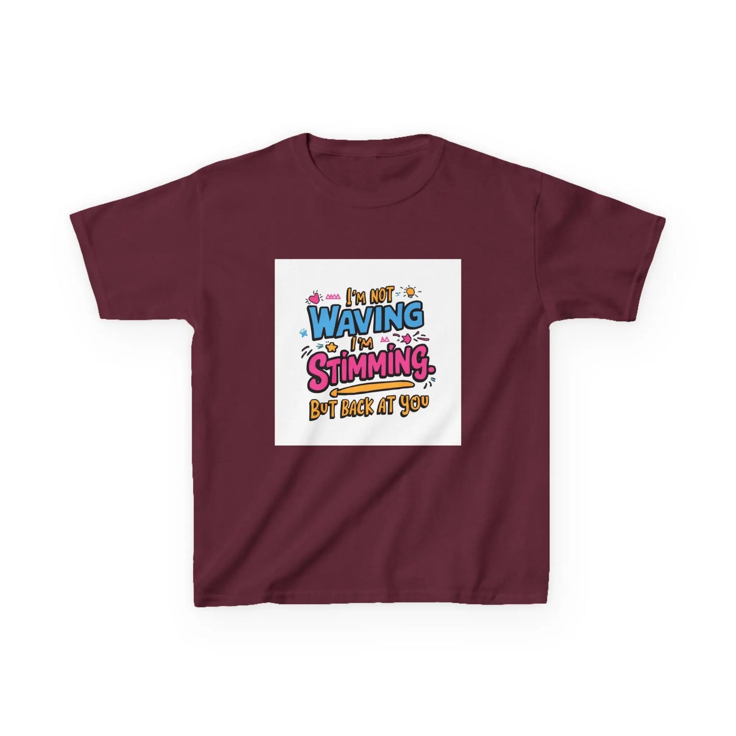 “I’m Not Waving, I’m Stimming” - Kids Autism Awareness T-Shirt Printify