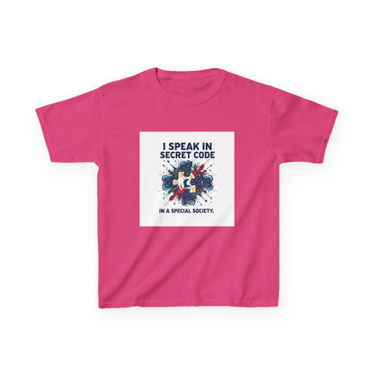 "I Speak in Secret Code" - Kids Autism Awareness T-Shirt Printify