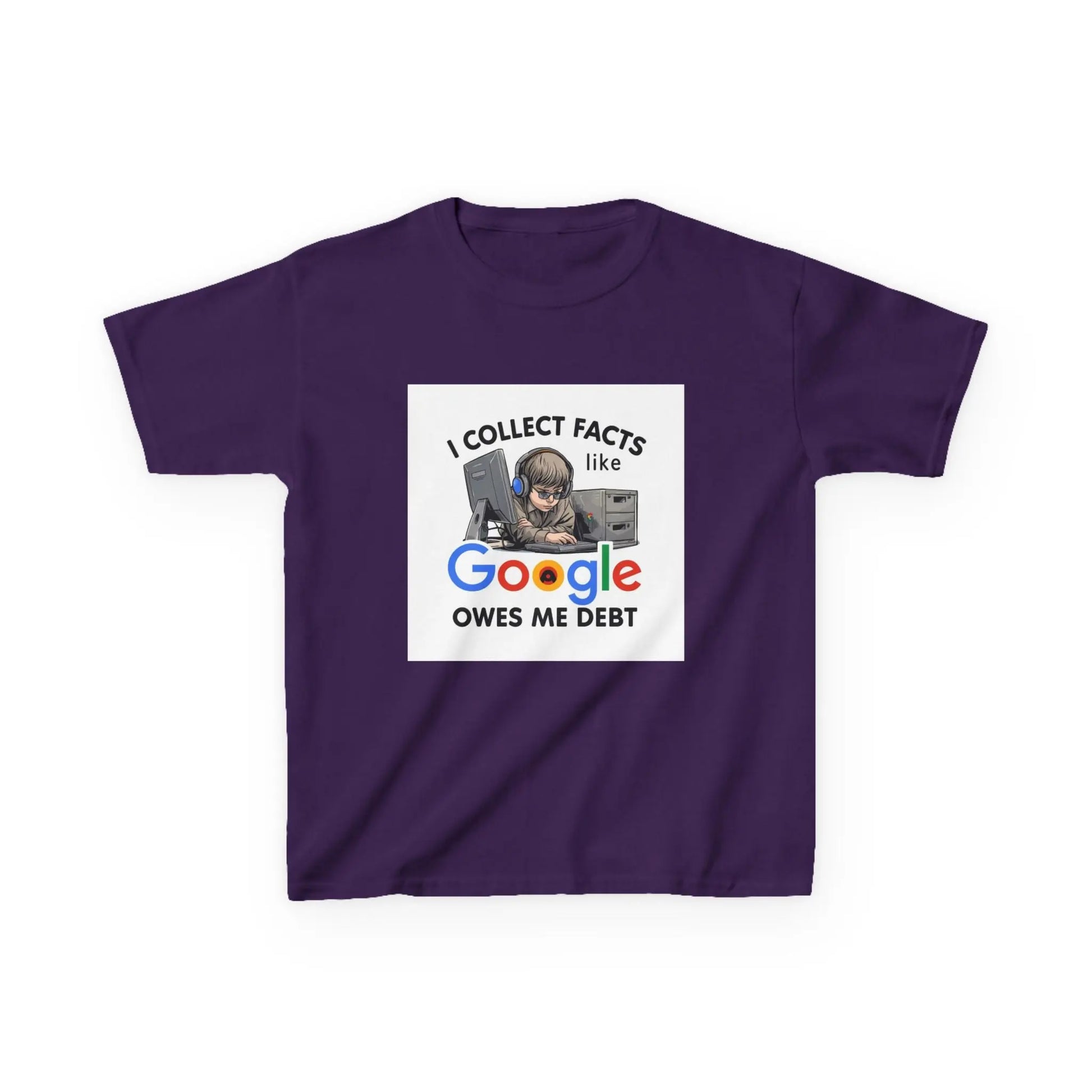 “I Collect Facts Like Google Owes Me Debt” - Kids Autism Awareness T-Shirt Printify