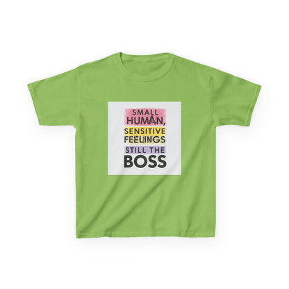 "Small Human, Sensitive Feelings, Still the Boss" - Kids Autism Awareness T-Shirt Printify