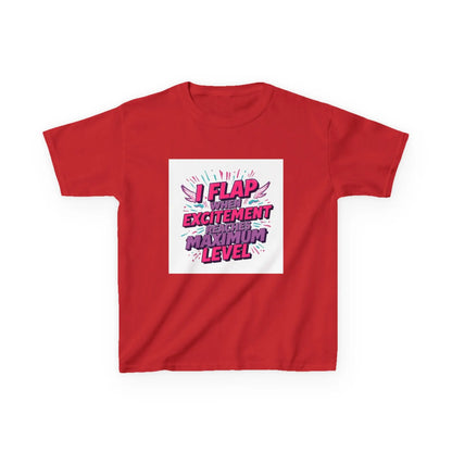 "I Flap When The Excitement Reaches Maximum Level" - Kids Autism Awareness T-Shirt Printify