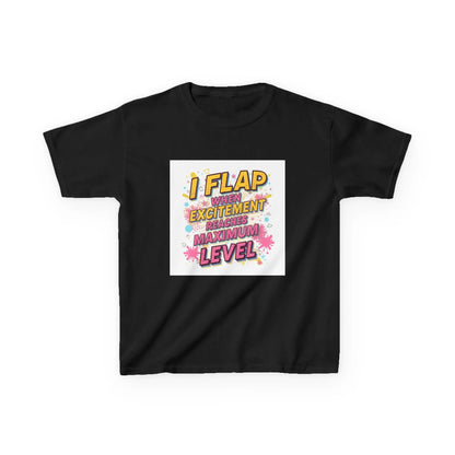 "I Flap When Excitement Reaches Maximum Level" - Kids Autism Awareness T-Shirt Printify