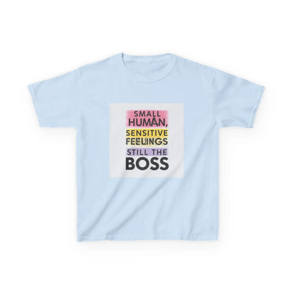 "Small Human, Sensitive Feelings, Still the Boss" - Kids Autism Awareness T-Shirt Printify
