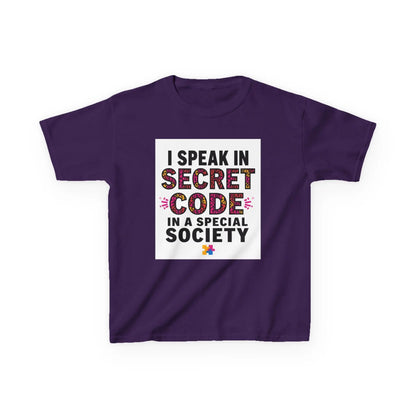 "I Speak in Secret Code" - Kids Autism Awareness T-Shirt Printify