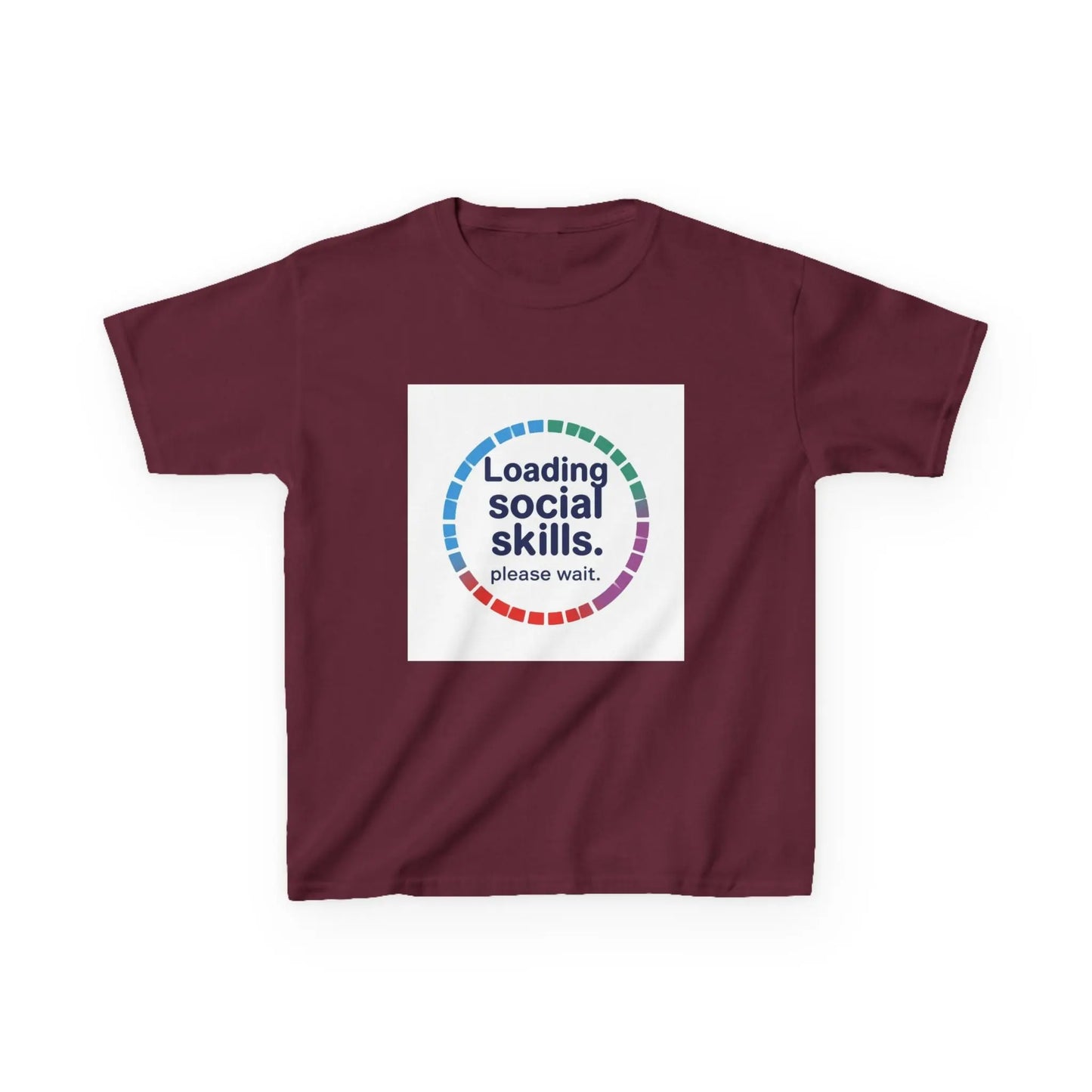 "Loading Social Skills. Please Wait." - Kids Autism Awareness T-Shirt Printify