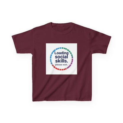 "Loading Social Skills. Please Wait." - Kids Autism Awareness T-Shirt Printify