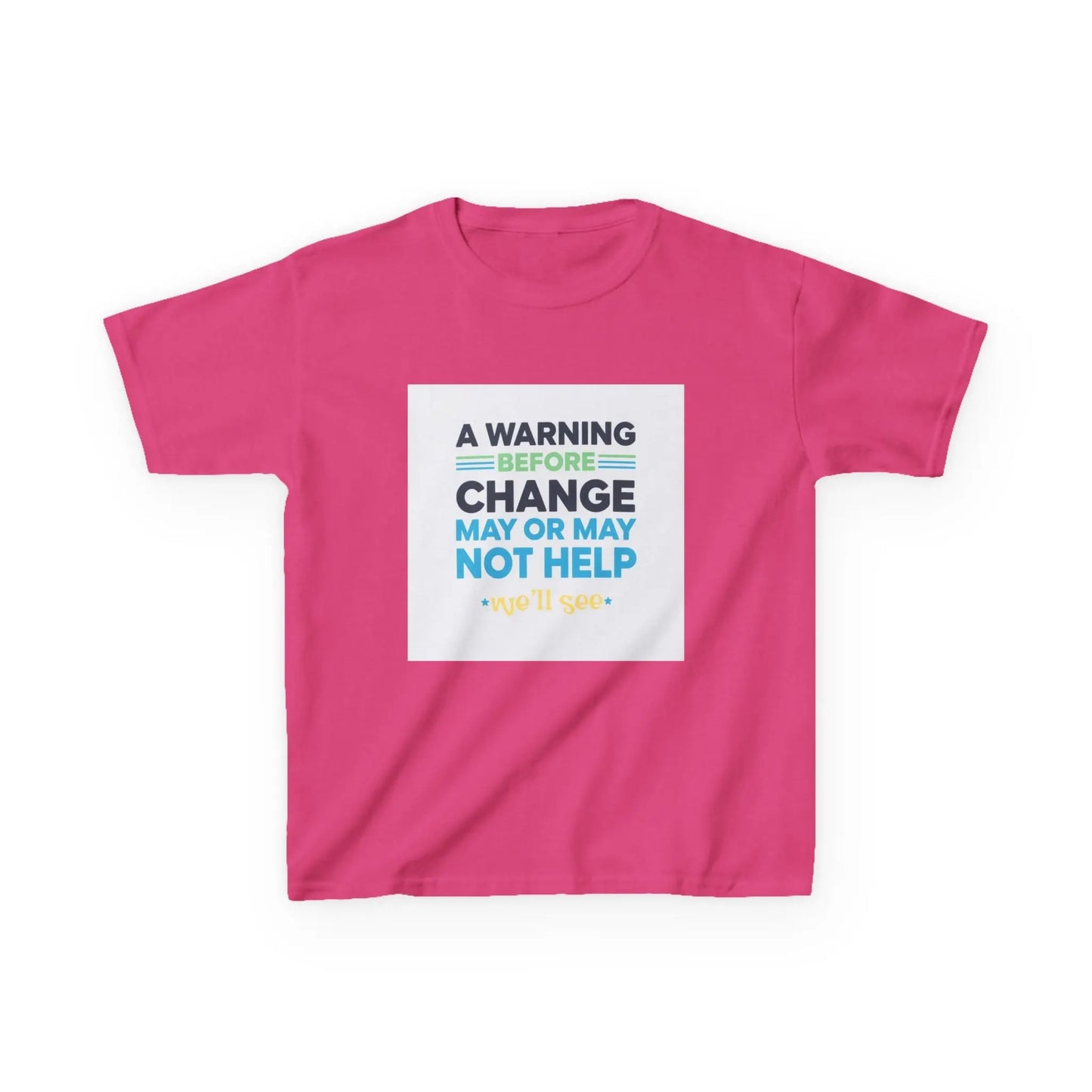 "A Warning Before Change May Or May Not Help" - Kids Autism Awareness T-Shirt Printify