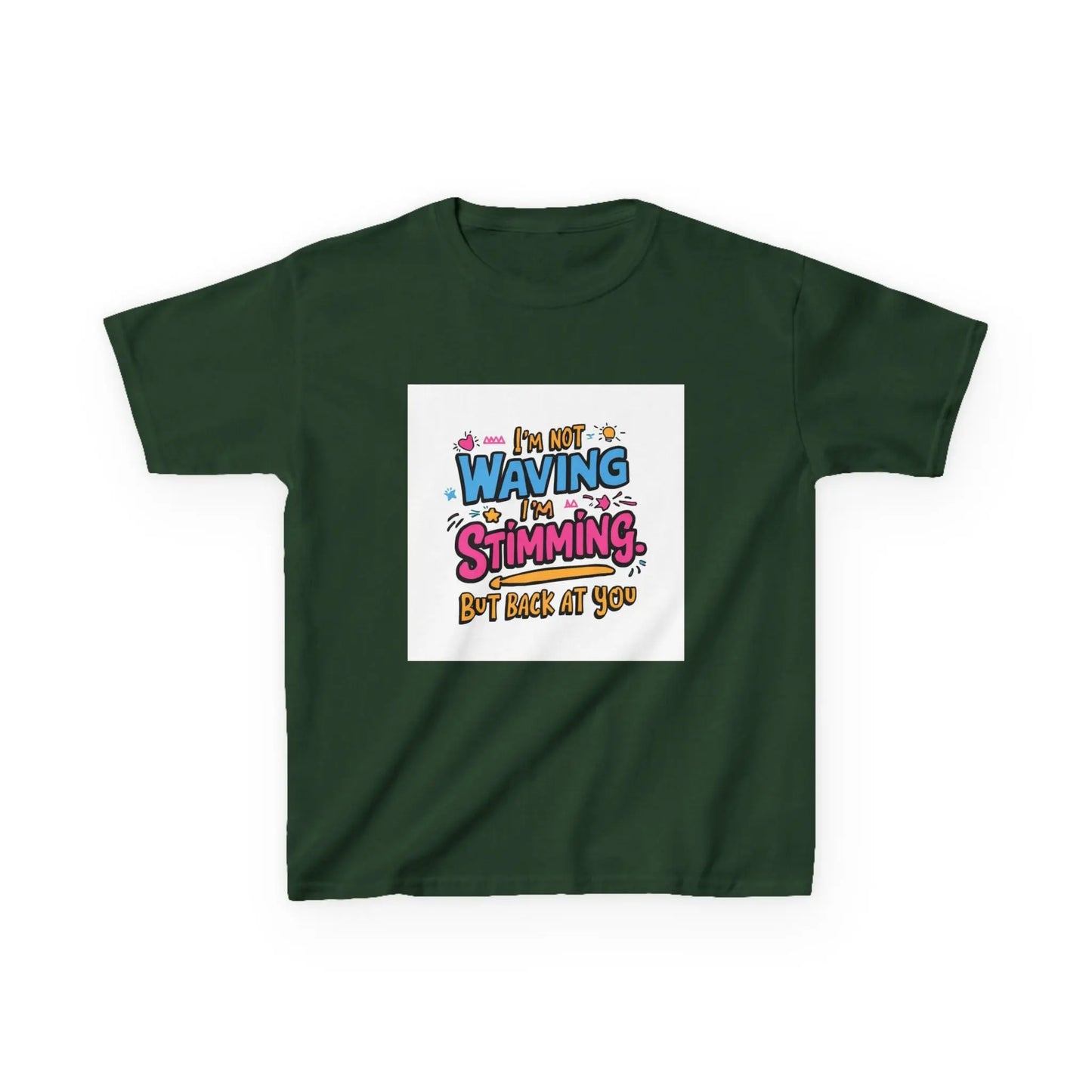 “I’m Not Waving, I’m Stimming” - Kids Autism Awareness T-Shirt Printify