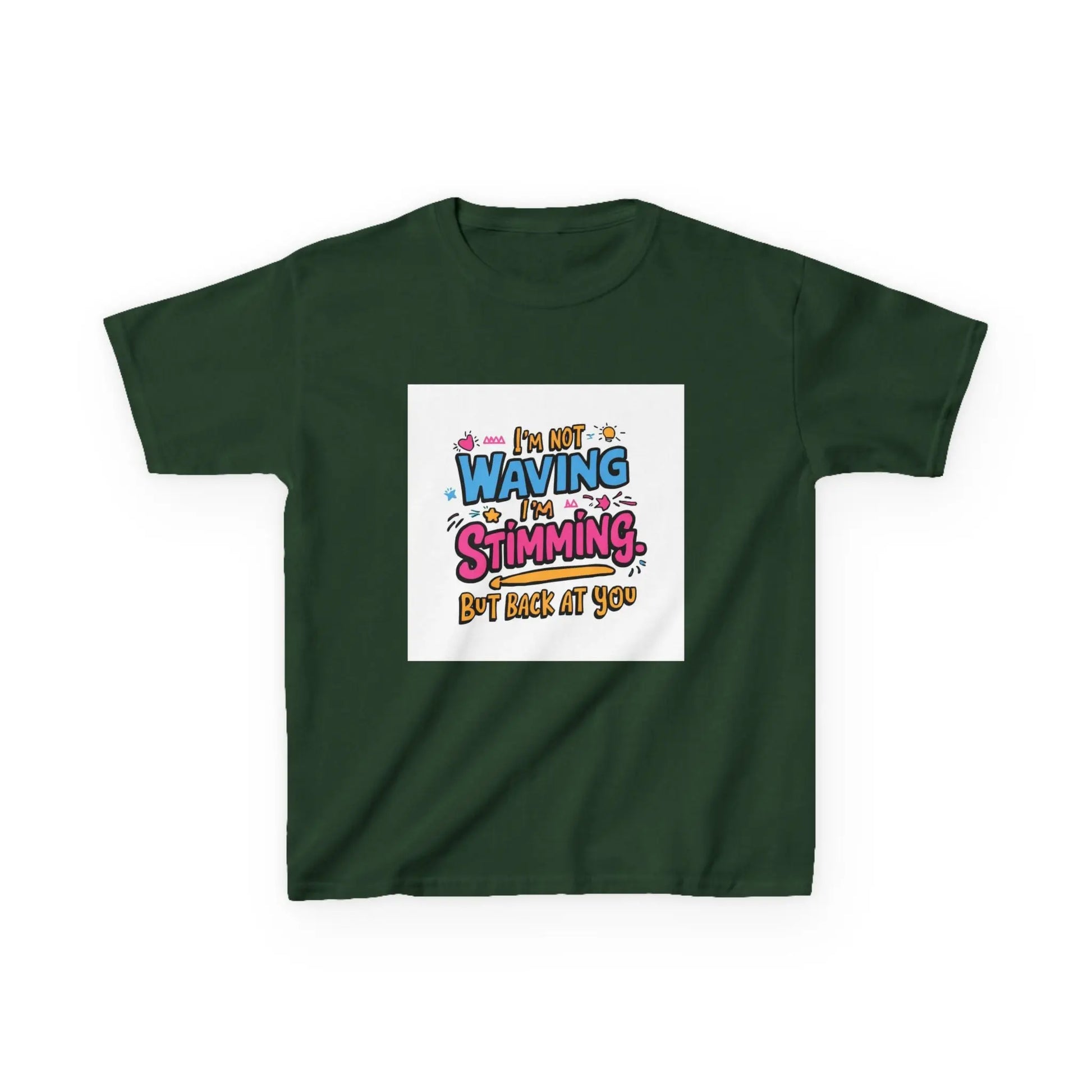 “I’m Not Waving, I’m Stimming” - Kids Autism Awareness T-Shirt Printify