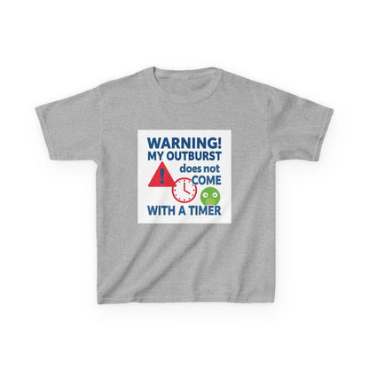 "Warning! My Outburst Does Not Come With A Timer" - Kids Autism Awareness T-Shirt Printify