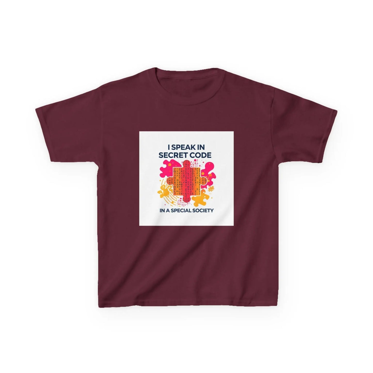 "I Speak in Secret Code" - Kids Autism Awareness T-Shirt Printify