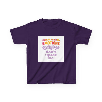 "I'm Working On My Emotions, Don't Upset Me" - Kids Autism Awareness T-Shirt Printify