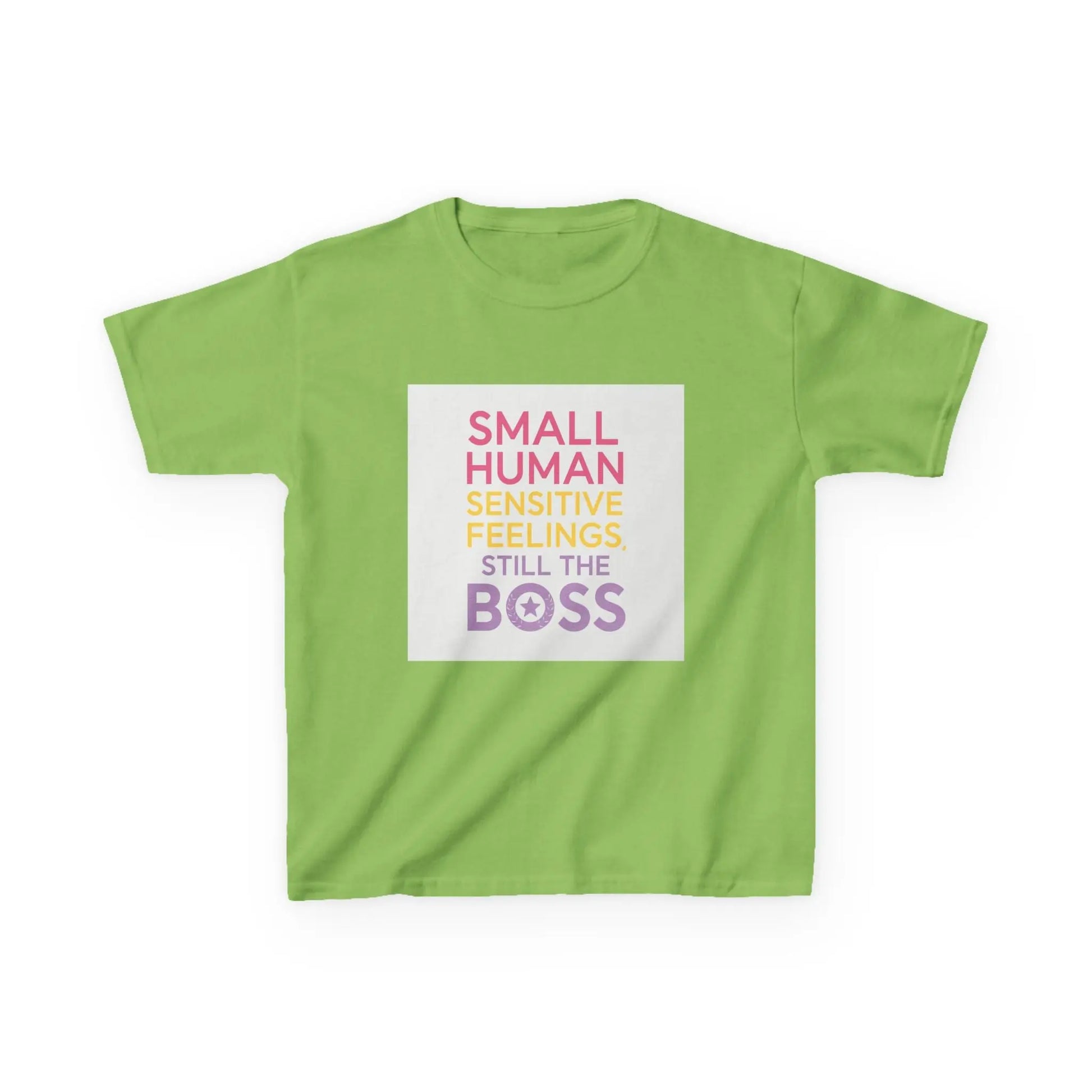 "Small Human Sensitive Feelings Still the Boss" - Kids Autism Awareness T-Shirt Printify