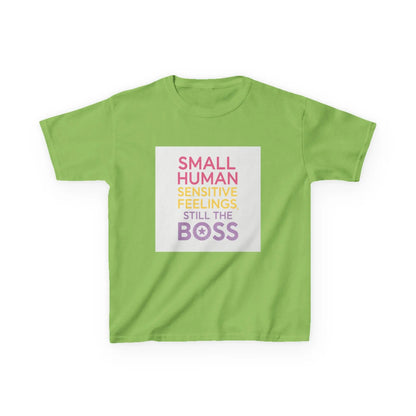 "Small Human Sensitive Feelings Still the Boss" - Kids Autism Awareness T-Shirt Printify