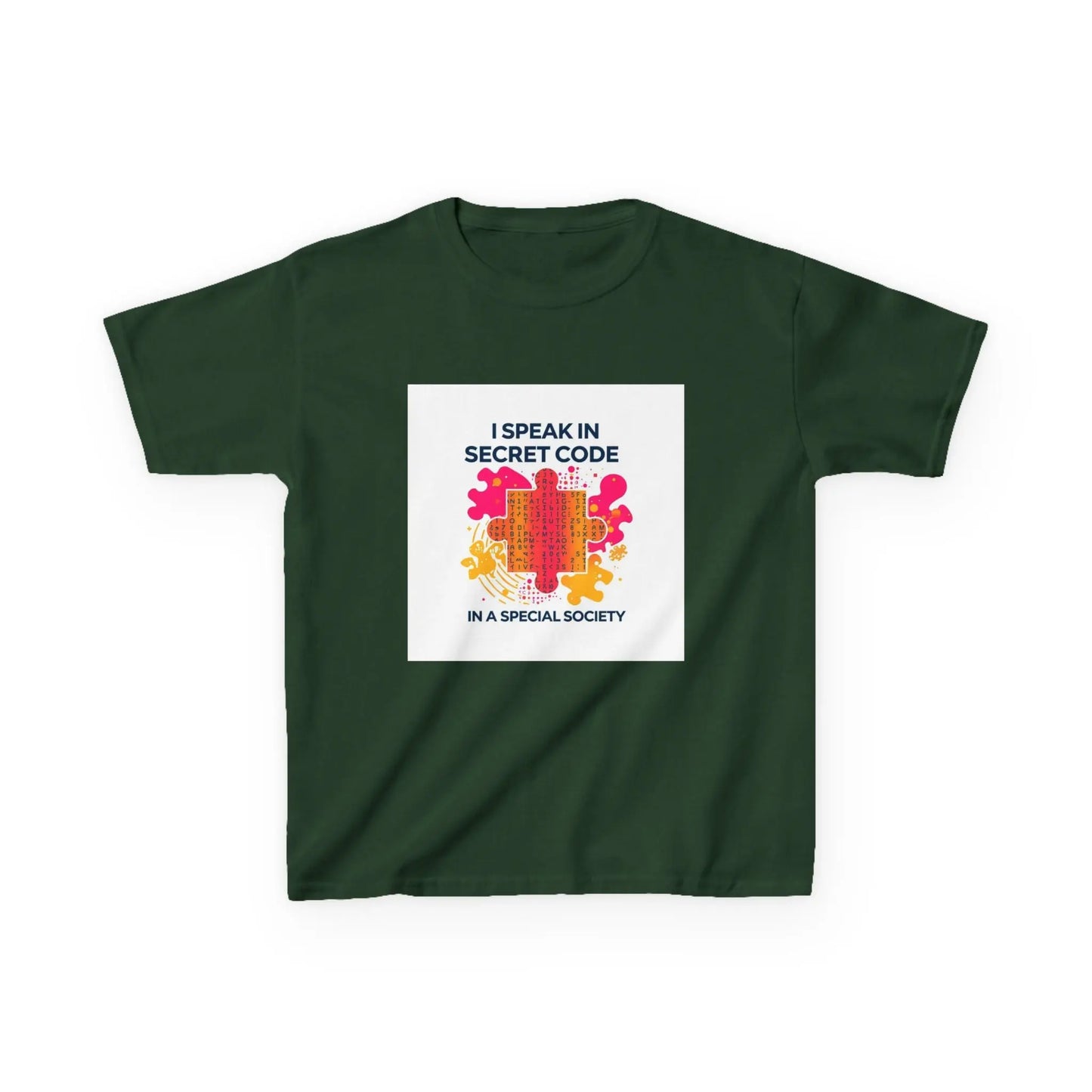 "I Speak in Secret Code" - Kids Autism Awareness T-Shirt Printify