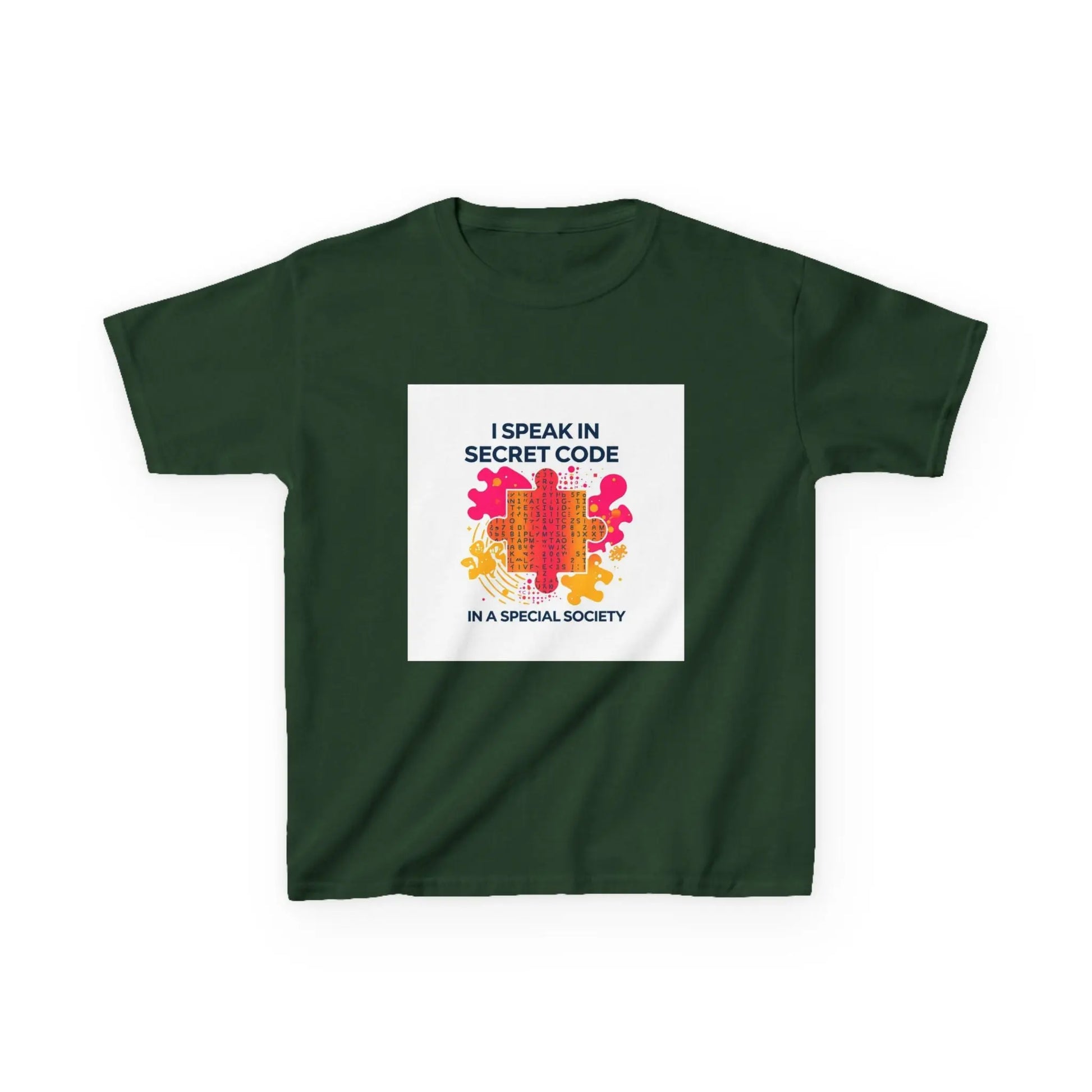 "I Speak in Secret Code" - Kids Autism Awareness T-Shirt Printify