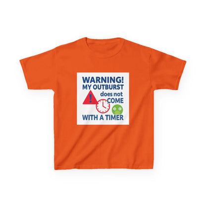 "Warning! My Outburst Does Not Come With A Timer" - Kids Autism Awareness T-Shirt Printify
