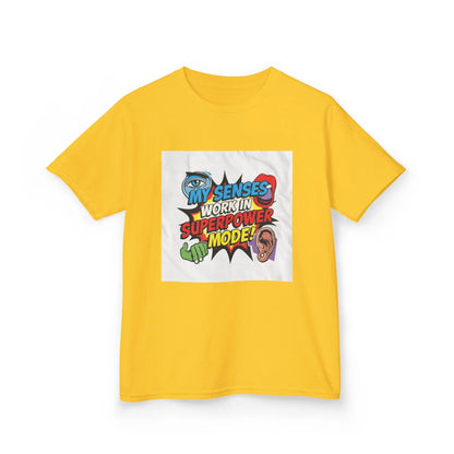 "My Senses Work In Superpower Mode" - Kids Autism Awareness T-Shirt Printify