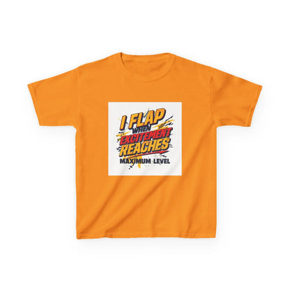 "I Flap Excitement Reaches Maximum Level" - Kids Autism Awareness T-Shirt Printify