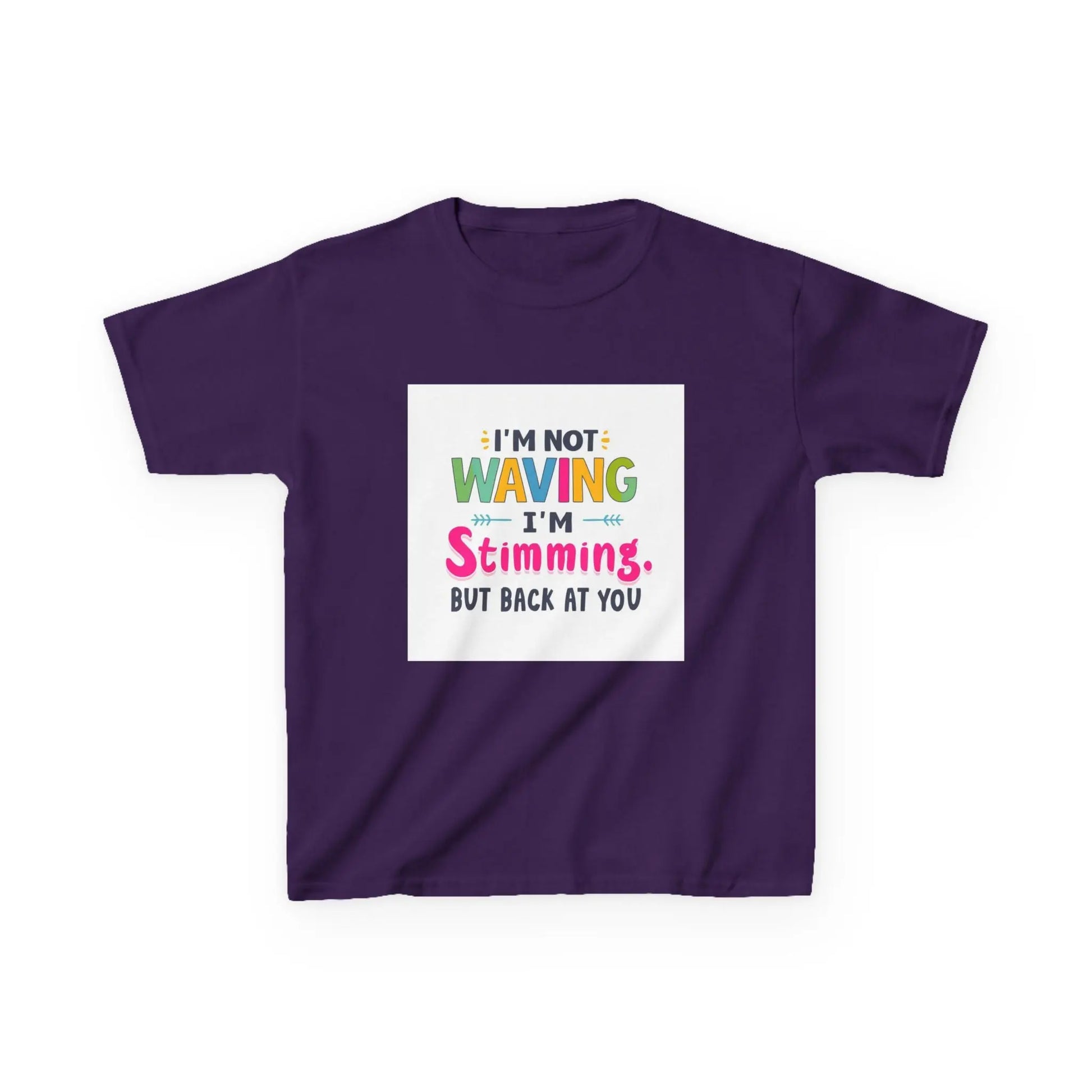 "I’m Not Waving I’m Stimming" - Kids Autism Awareness T-Shirt Printify