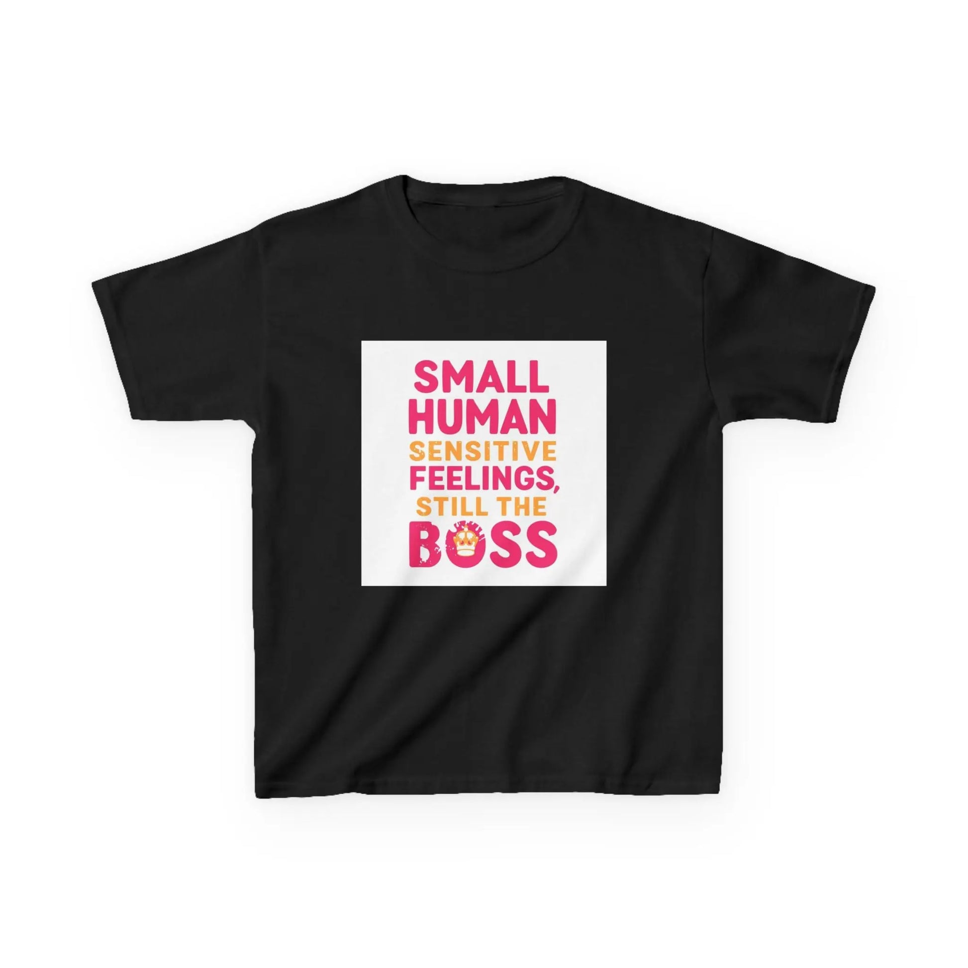 "Small Human Sensitive Feelings, Still the Boss" - Kids Autism Awareness T-Shirt Printify