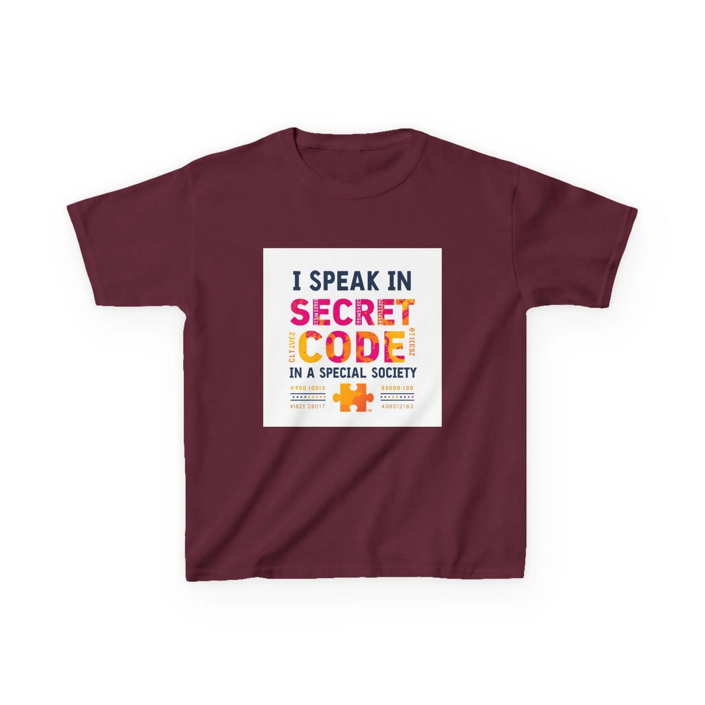 "I Speak in Secret Code" - Kids Autism Awareness T-Shirt Printify