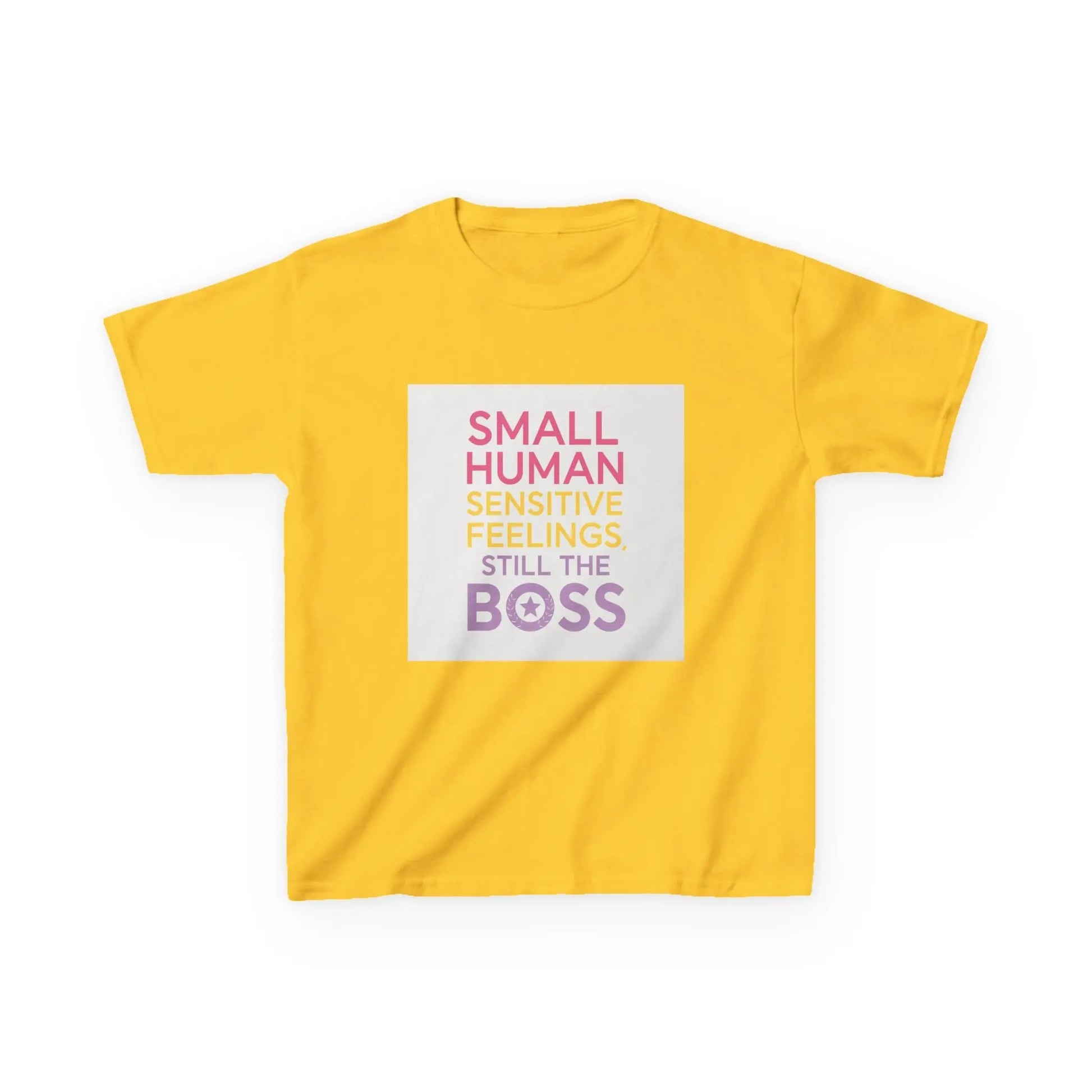 "Small Human Sensitive Feelings Still the Boss" - Kids Autism Awareness T-Shirt Printify