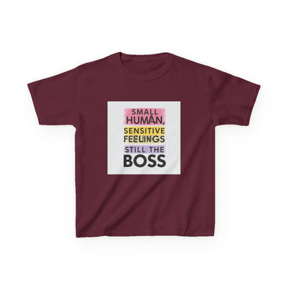 "Small Human, Sensitive Feelings, Still the Boss" - Kids Autism Awareness T-Shirt Printify