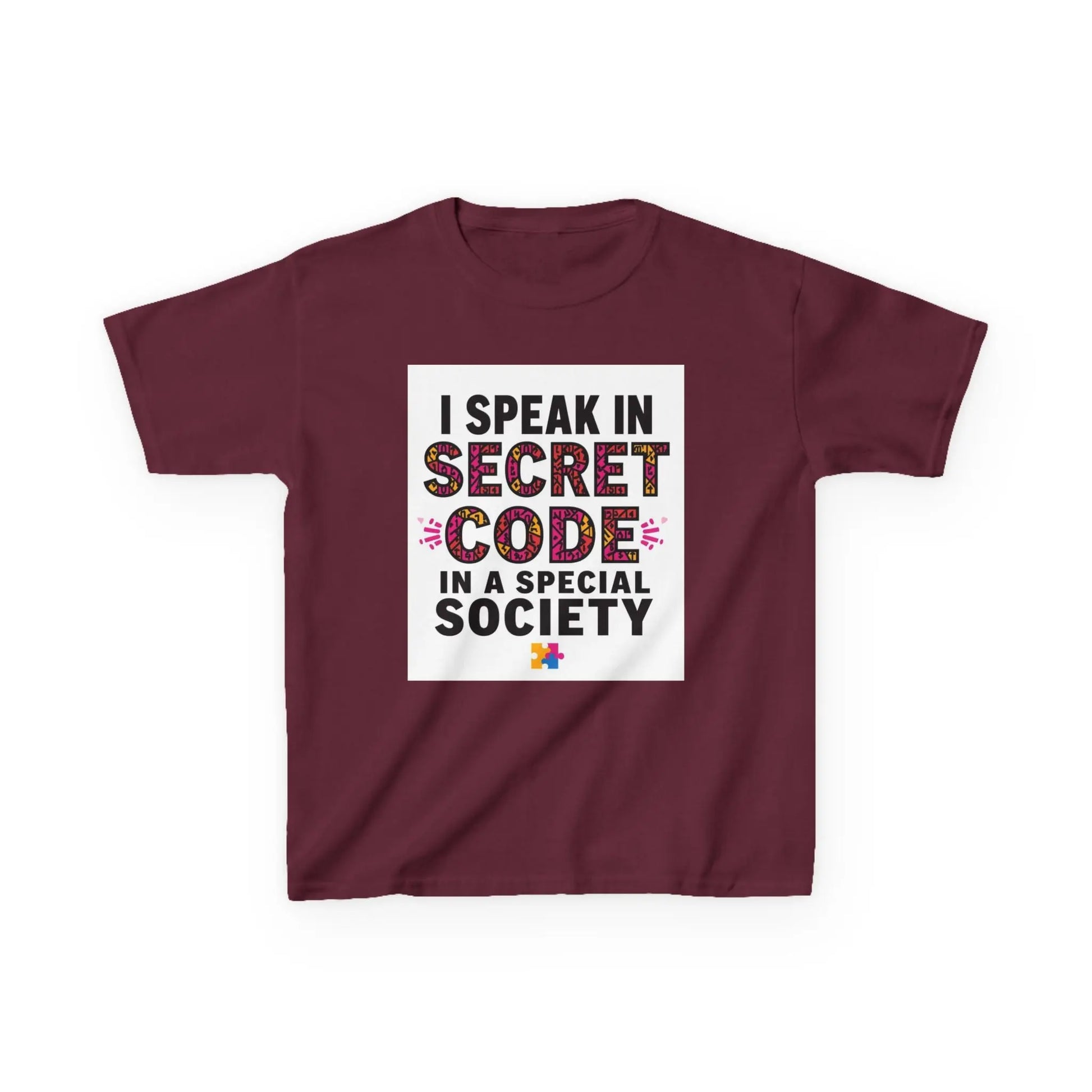 "I Speak in Secret Code" - Kids Autism Awareness T-Shirt Printify