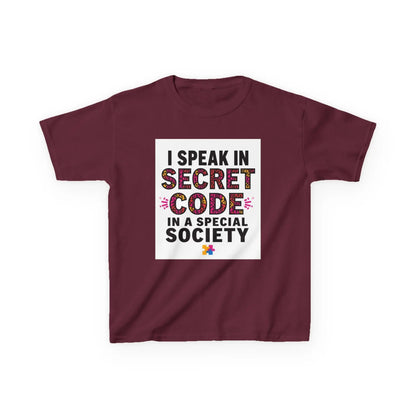 "I Speak in Secret Code" - Kids Autism Awareness T-Shirt Printify