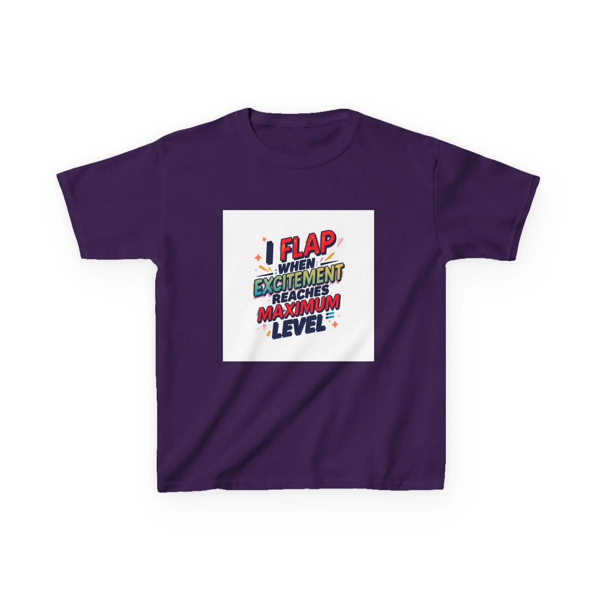 "I Flap When Excitement Reaches Maximum Level" - Kids Autism Awareness T-Shirt Printify