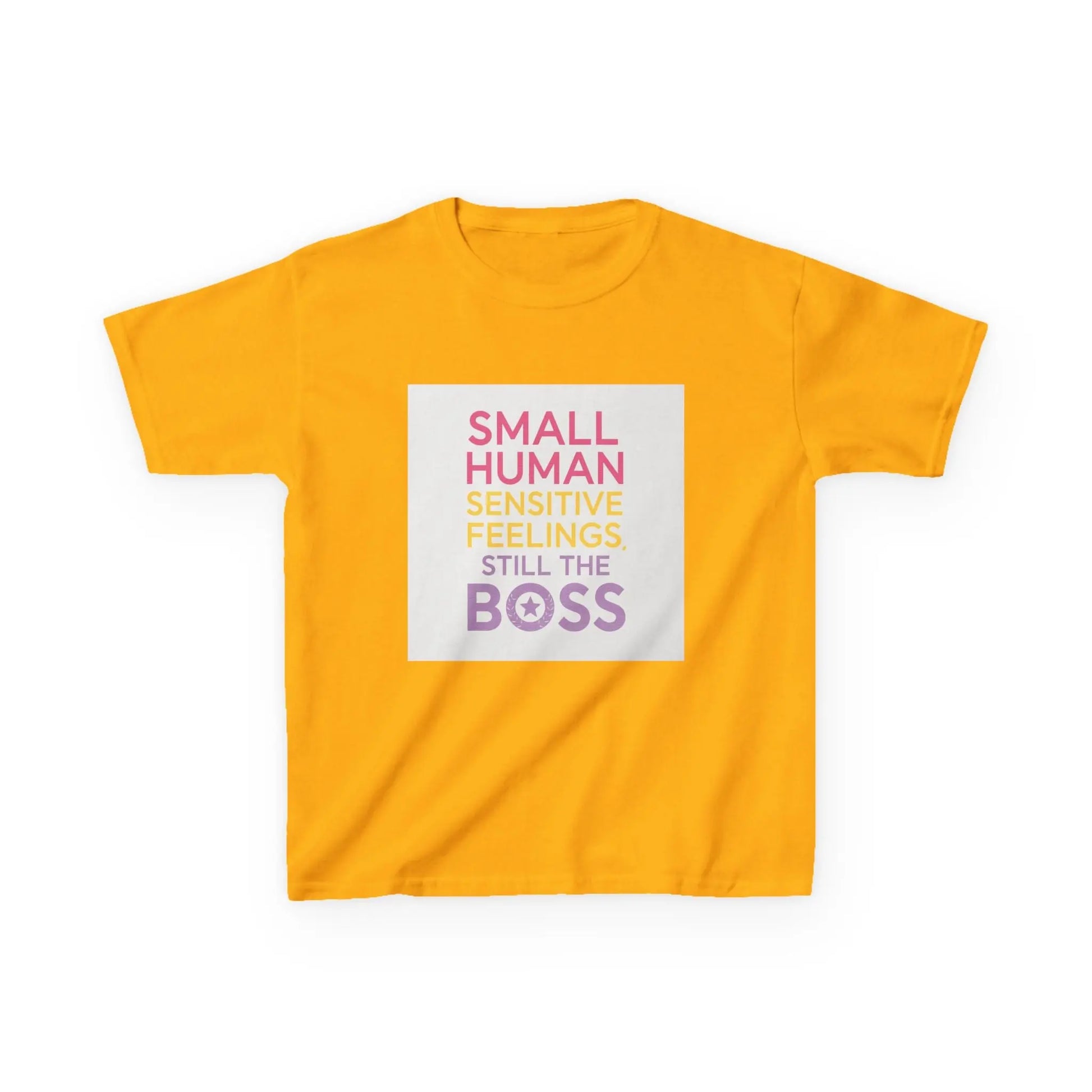 "Small Human Sensitive Feelings Still the Boss" - Kids Autism Awareness T-Shirt Printify