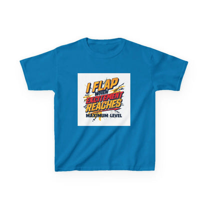 "I Flap Excitement Reaches Maximum Level" - Kids Autism Awareness T-Shirt Printify