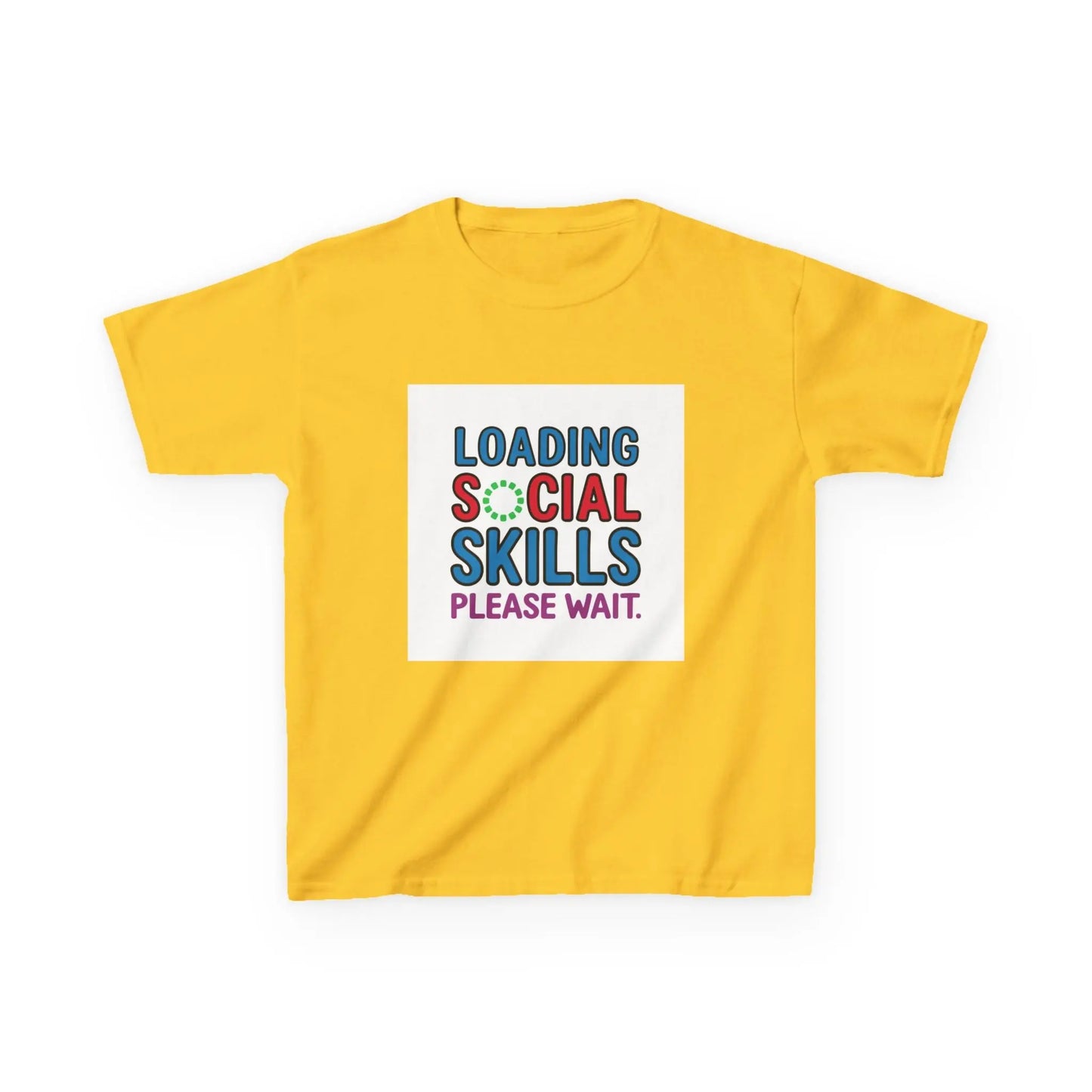 "Loading Social Skills, Please Wait" - Kids Autism Awareness T-Shirt Printify